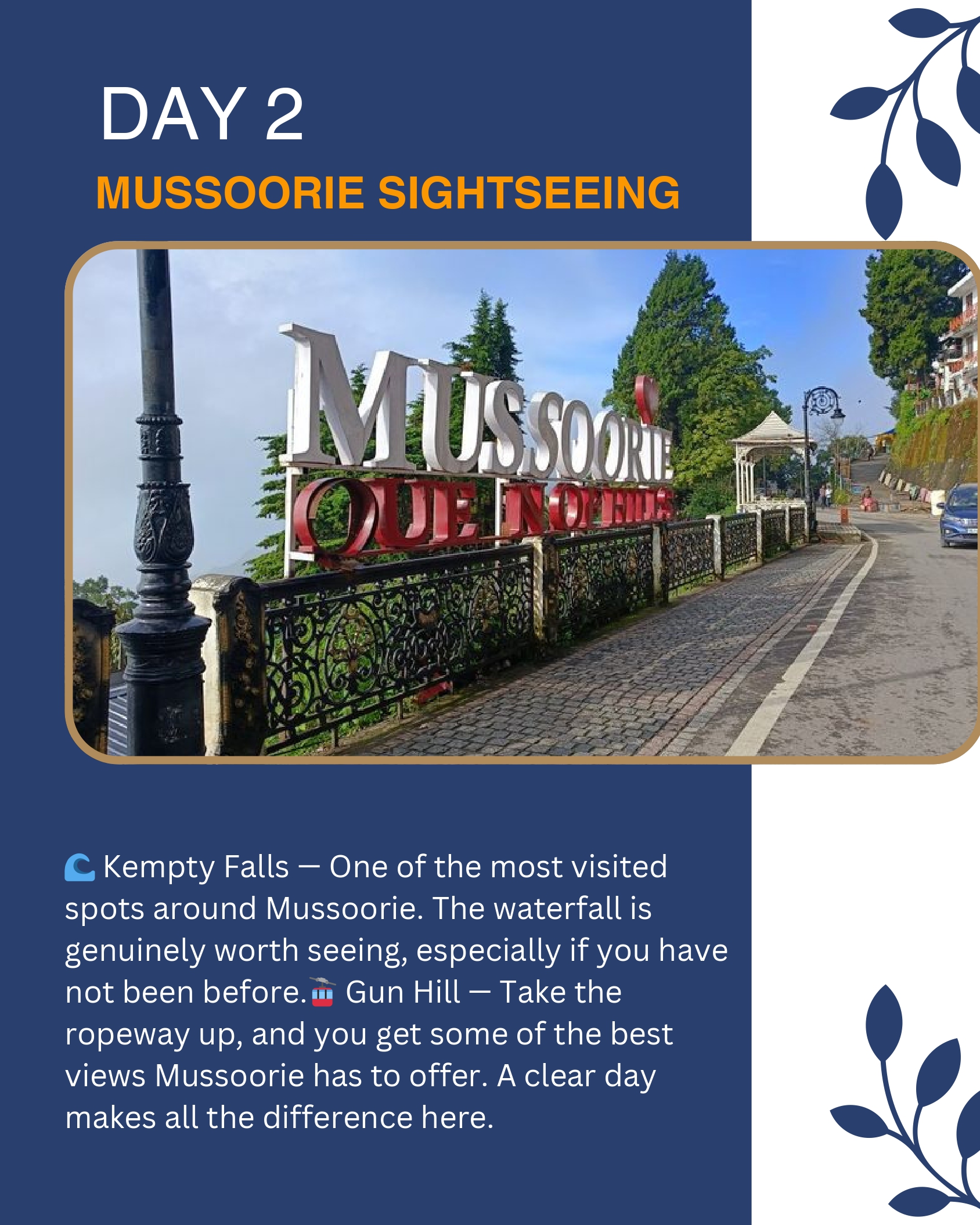 Mussoorie tourist attractions and activities